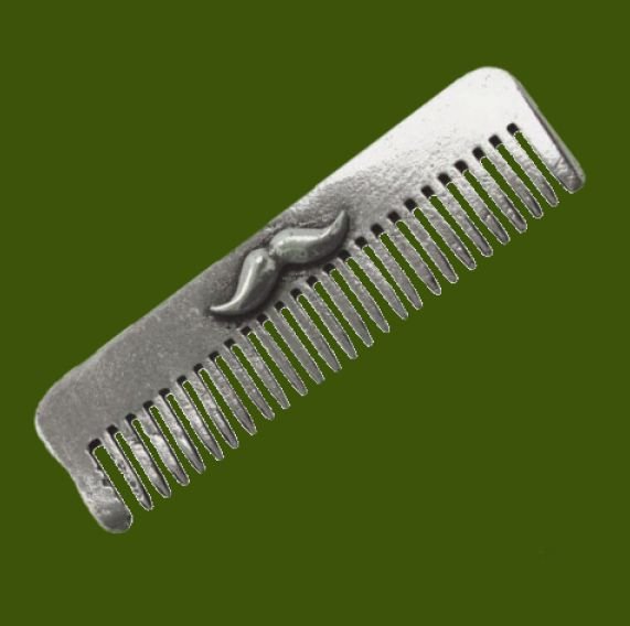 Image 0 of Moustache Beard Gift Boxed Stylish Pewter Comb