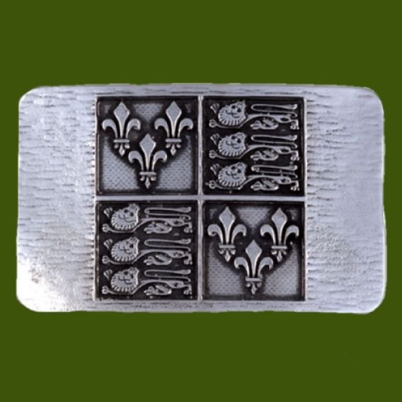 Image 0 of Agincourt 1415 Rectangular Mens Pewter Belt Buckle 