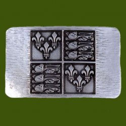 Agincourt 1415 Rectangular Mens Pewter Belt Buckle 