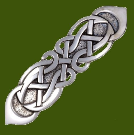 Image 0 of Celtic Figure Eight Knotwork Stylish Pewter Hair Slide
