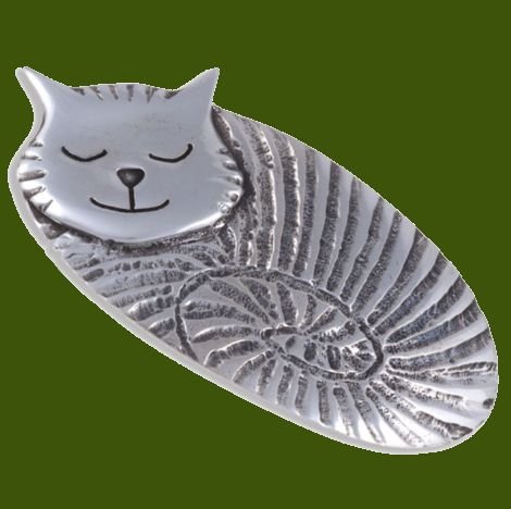 Image 0 of Fat Cat Animal Themed Stylish Pewter Hair Slide