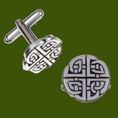 Image 0 of Quadrant Celtic Knotwork Antiqued Mens Stylish Pewter Cufflinks
