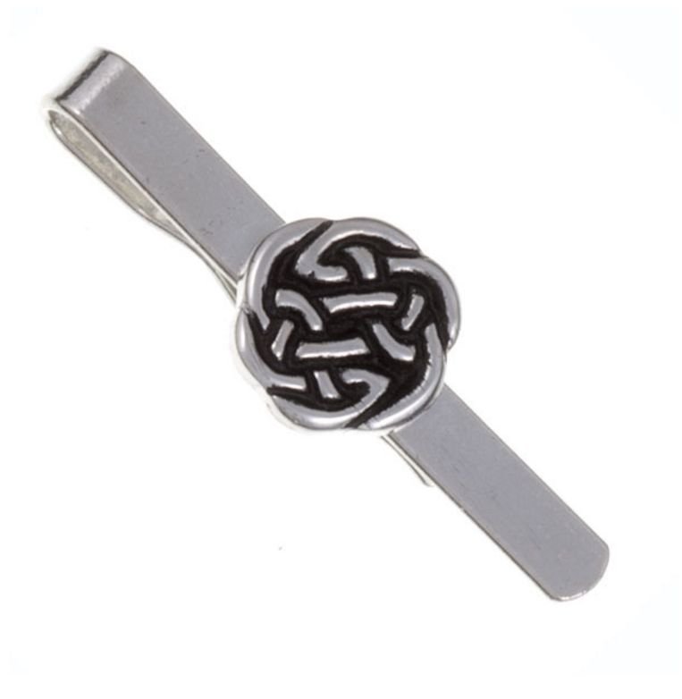 Image 1 of Lughs Celtic Interlace Knotwork Mens Stylish Pewter Tie Bar