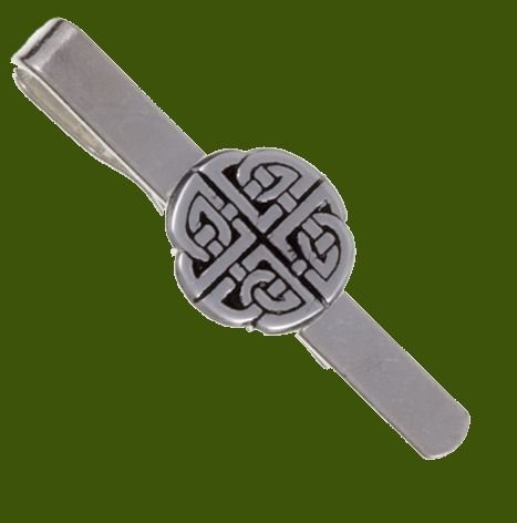 Image 0 of Quadrant Celtic Interlace Knotwork Mens Stylish Pewter Tie Bar