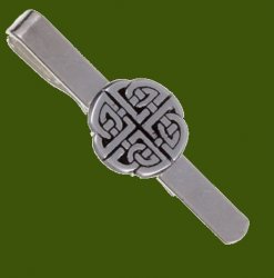 Quadrant Celtic Interlace Knotwork Mens Stylish Pewter Tie Bar