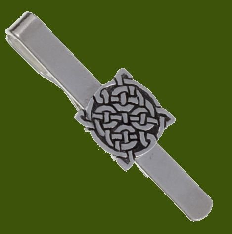 Image 0 of Four Knot Celtic Interlace Knotwork Mens Stylish Pewter Tie Bar