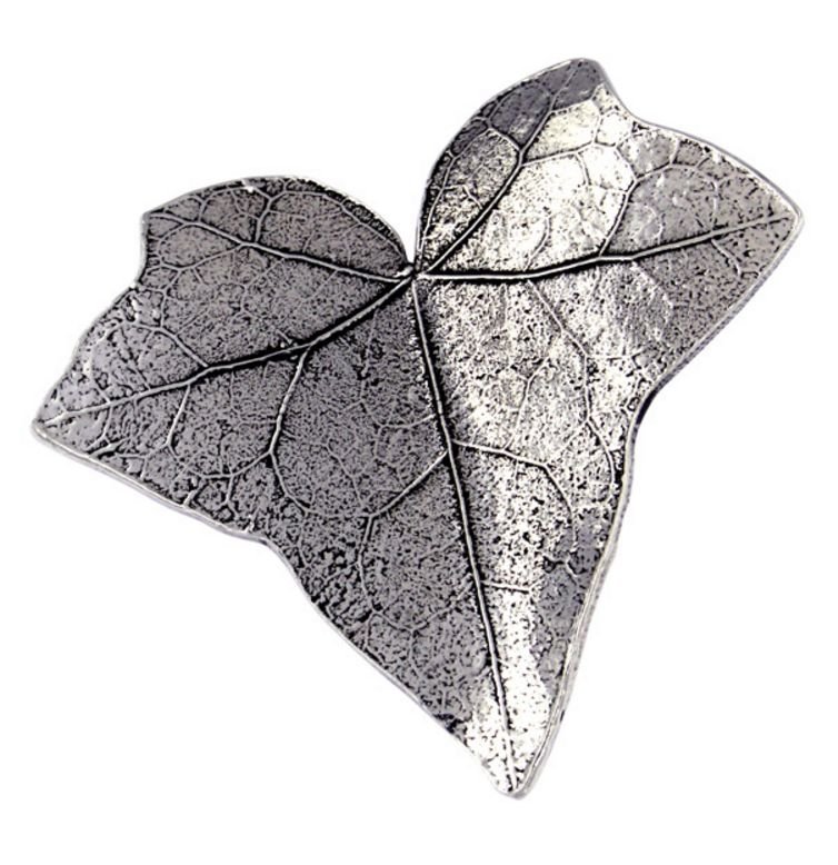 Image 1 of Ivy Leaf Detailed Antiqued Stylish Pewter Brooch