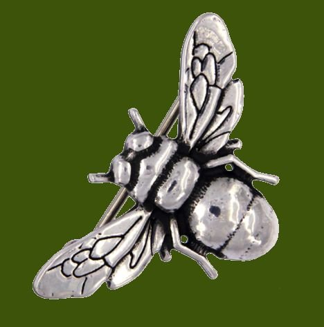 Image 0 of Buzzing Bumble Bee Insect Themed Small Stylish Pewter Brooch