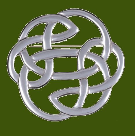 Image 0 of Lughs Celtic Open Knotwork Small Antiqued Stylish Pewter Brooch