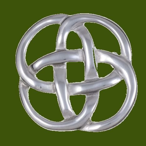 Image 0 of Square Celtic Open Knotwork Antiqued Stylish Pewter Brooch
