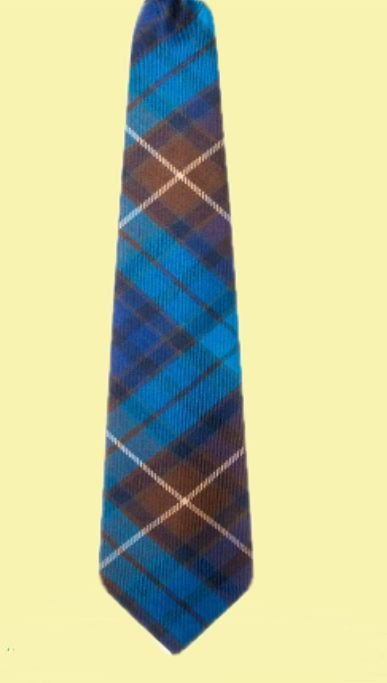 Image 2 of Buchanan Blue Modern Clan Tartan Lightweight Wool Straight Mens Neck Tie
