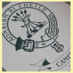 Cameron Clan Cloot Crest Unbleached Cotton Printed Tea Towel