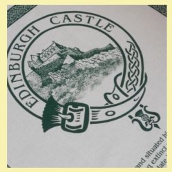 Edinburgh Castle Cloot Crest Unbleached Cotton Printed Tea Towel