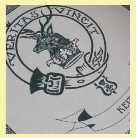 Image 0 of Keith Clan Cloot Crest Unbleached Cotton Printed Tea Towel