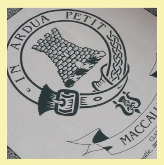 Image 0 of MacCallum Clan Cloot Crest Unbleached Cotton Printed Tea Towel