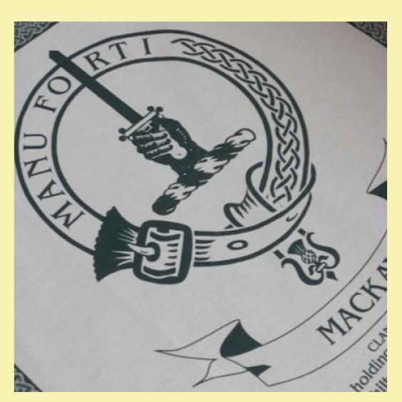 Image 0 of Mackay Clan Cloot Crest Unbleached Cotton Printed Tea Towel
