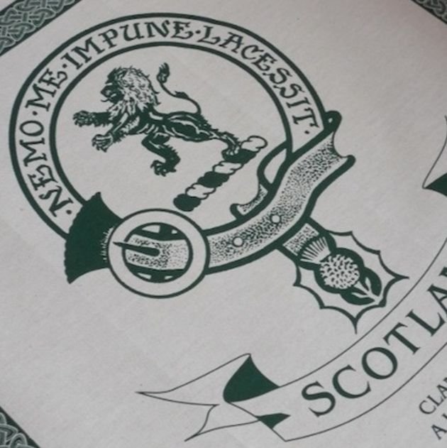 Image 1 of Scotland Lion Cloot Crest Unbleached Cotton Printed Tea Towel
