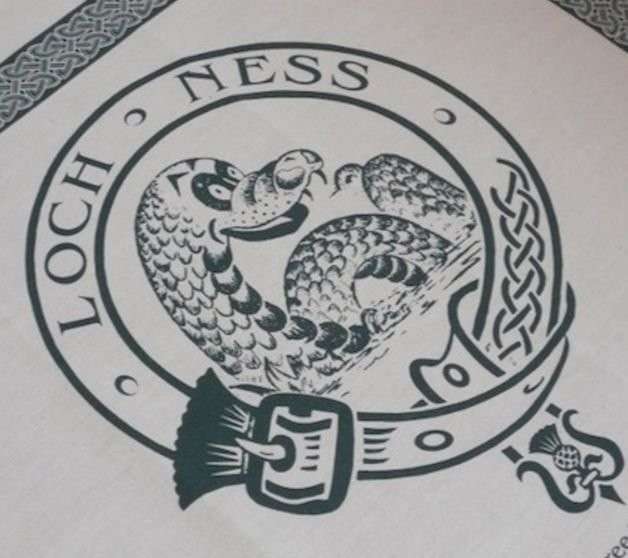 Image 1 of Loch Ness Monster Cloot Unbleached Cotton Printed Tea Towel