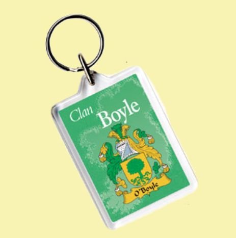 Image 0 of Boyle Coat of Arms Irish Family Name Acryllic Key Ring Set of 5