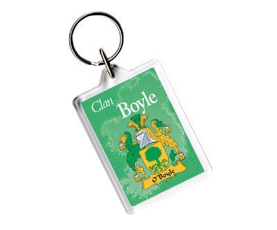 Image 1 of Boyle Coat of Arms Irish Family Name Acryllic Key Ring Set of 3