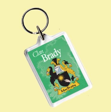 Image 0 of Brady Coat of Arms Irish Family Name Acryllic Key Ring Set of 3