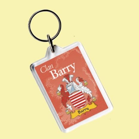 Image 0 of Barry Coat of Arms Irish Family Name Acryllic Key Ring Set of 3