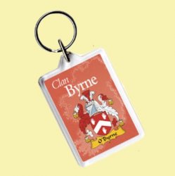 Byrne Coat of Arms Irish Family Name Acryllic Key Ring Set of 3