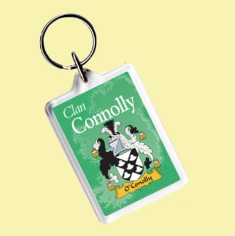 Image 0 of Connolly Coat of Arms Irish Family Name Acryllic Key Ring Set of 3