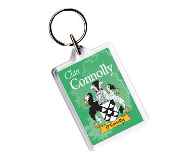 Image 1 of Connolly Coat of Arms Irish Family Name Acryllic Key Ring Set of 3