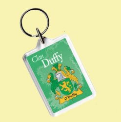 Duffy Coat of Arms Irish Family Name Acryllic Key Ring Set of 3