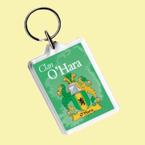 Image 0 of O'Hara Coat of Arms Irish Family Name Acryllic Key Ring Set of 5