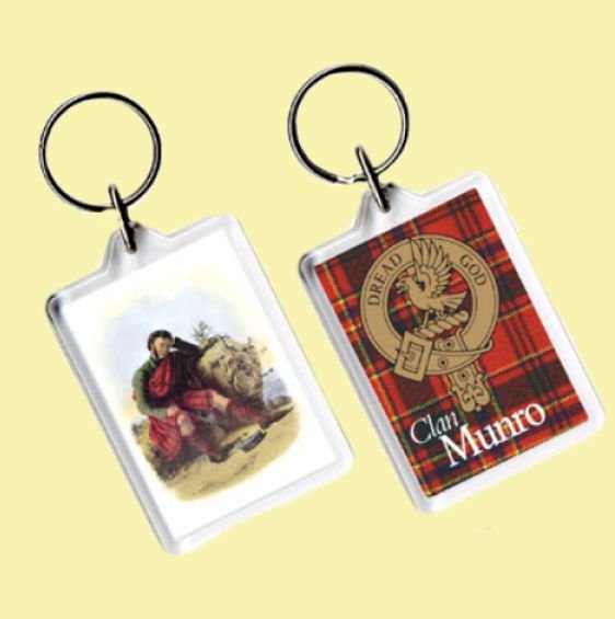Image 0 of Munro Clan Badge Tartan Family Name Acryllic Key Ring Set of 5