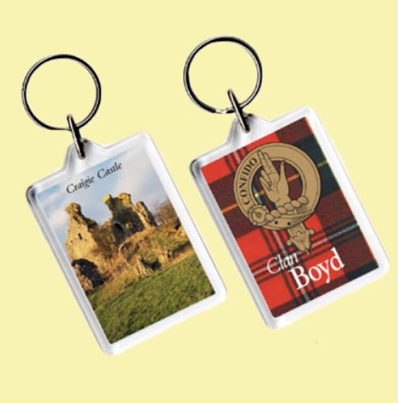 Image 0 of Boyd Clan Badge Tartan Family Name Acryllic Key Ring Set of 5