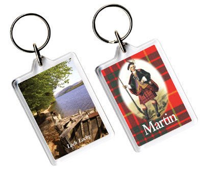 Image 1 of Martin Tartan Scottish Family Name Acryllic Key Ring Set of 5