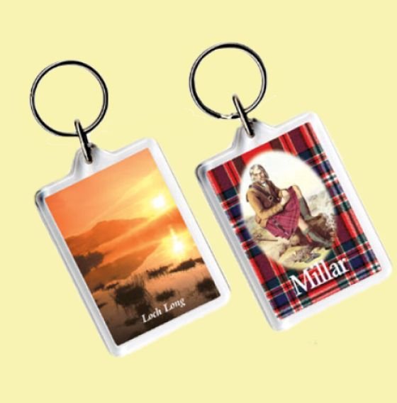 Image 0 of Millar Tartan Scottish Family Name Acryllic Key Ring Set of 3