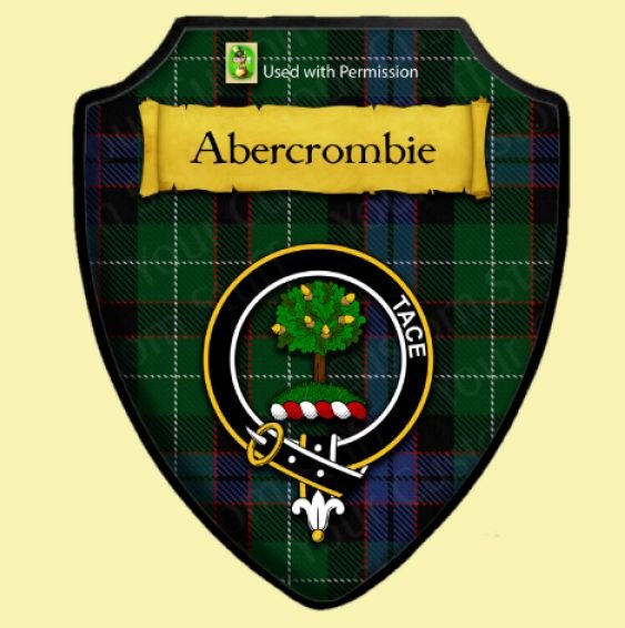 Image 0 of Abercrombie Modern Tartan Crest Wooden Wall Plaque Shield