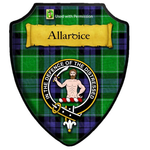 Image 2 of Allardice Tartan Crest Wooden Wall Plaque Shield