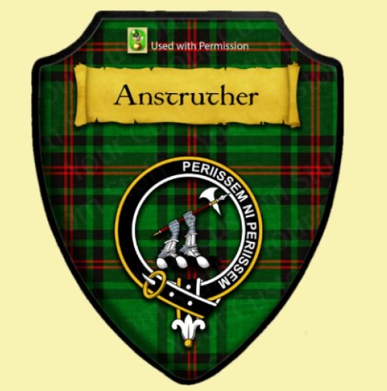 Image 0 of Anstruther Tartan Crest Wooden Wall Plaque Shield
