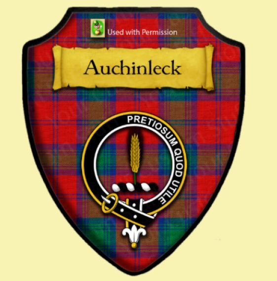 Image 0 of Auchinleck Tartan Crest Wooden Wall Plaque Shield