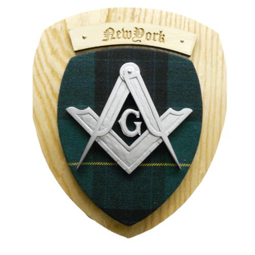 Image 3 of Masonic Scottish Family Name Tartan 7 x 8 Woodcarver Wooden Wall Plaque 