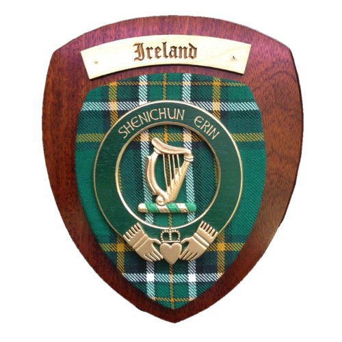 Image 7 of Irish Family Name Tartan 7 x 8 Woodcarver Wooden Wall Plaque 