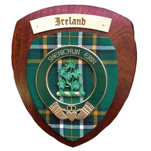 Image 2 of Irish Family Name Tartan 10 x 12 Woodcarver Wooden Wall Plaque 
