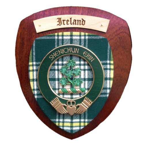 Image 11 of Irish Family Name Tartan 7 x 8 Woodcarver Wooden Wall Plaque 
