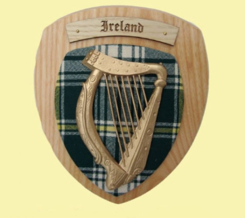 Image 0 of Irish Family Name Tartan 10 x 12 Woodcarver Wooden Wall Plaque 