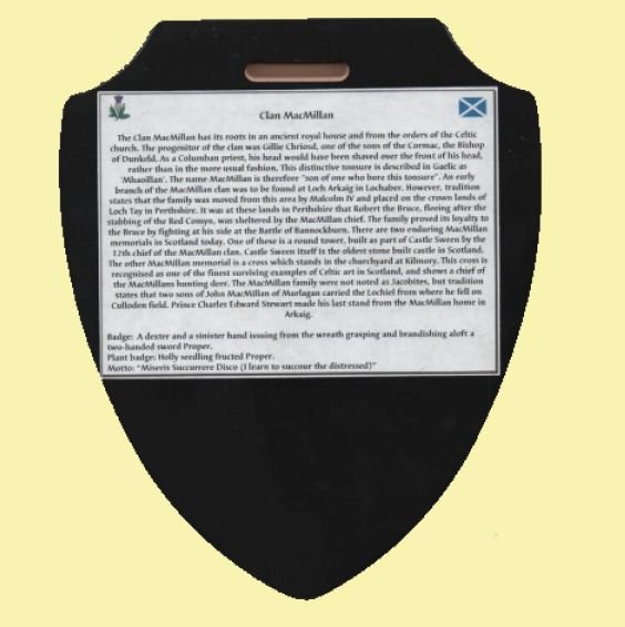 Image 12 of Clan Crest Scottish Family Name Tartan 9 x 7 Wooden Wall Plaque 