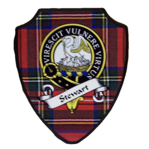 Image 7 of Clan Crest Scottish Family Name Tartan 9 x 7 Wooden Wall Plaque 