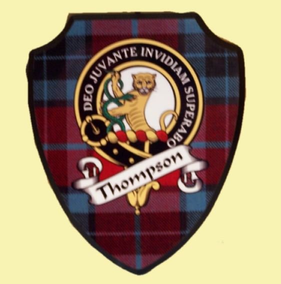 Image 8 of Clan Crest Scottish Family Name Tartan 9 x 7 Wooden Wall Plaque 