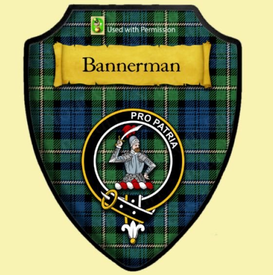 Image 0 of Bannerman Tartan Crest Wooden Wall Plaque Shield