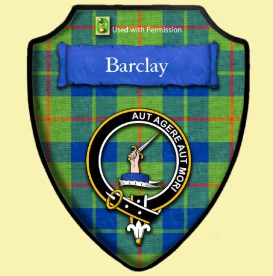 Image 0 of Barclay Hunting Ancient Tartan Crest Wooden Wall Plaque Shield