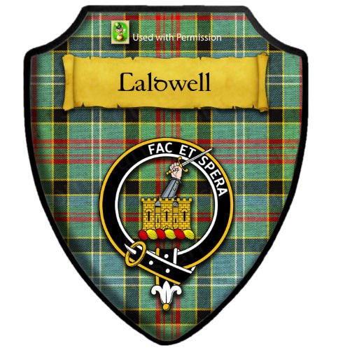 Image 2 of Caldwell Tartan Crest Wooden Wall Plaque Shield